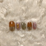 《No.30》ネイルチップ #秋ネイル #べっ甲 #ミラー