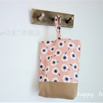 ＊yuri様ご依頼品＊　アネモネ花柄ピンクの上履き入れとオーダーランチマット