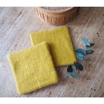 リネンのシンプルコースターset＊