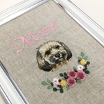 ntk615様オーダー品☆犬の手刺繍のポートレート