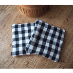 ギンガムチェックリネンコースター❋