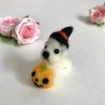 m-bell-m様 オーダー品・マルチーズ 羊毛フェルト ハロウィン ミニチュア