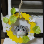 ＊ねこちゃん　ミニリース風　壁掛け＊
