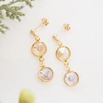 sale diamond×パールピアス