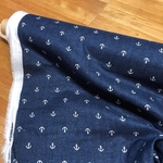 108×50㎝　ダブルガーゼ生地　デニム風　⚓いかり柄