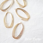 4pcs マルチフープチャーム ゴールド