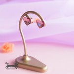 まるでピアス＊swarovski heartクリスタルアンティーク＊マグネットタイプ