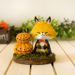 【陶土】ハロウィン猫さん (きつね)