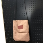 京都柿渋染め麻帆布のミニショルダー