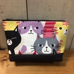 大柄ねこちゃんのポーチ   デニムポーチ