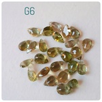 ∴天然石ビーズ∵ 宝石質トルマリンAAA  ペアシェイプファセットカット6×4mm  G6