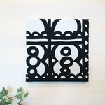 北欧モノトーンのファブリックパネル  30cm×30cm