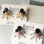 2way bright fringe pierce (ゴールド、シルバー)ステンレスピアス