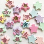 060. リボン付スター ラメ　7個セット