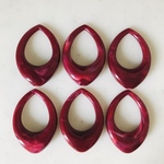 Red White Marble Drop Pendant Tops