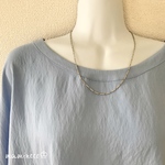 ステンレス製 シルバーカラー スティックチェーンネックレス