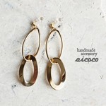 シンプル　ゴールドチェーン　イヤリング/ピアス