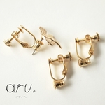 [E1909-3] 【2個】 イヤリングコンバーター ノンホールピアス イヤリング ピアス パーツ 金具 ゴールド 金