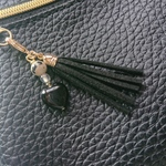 《再入荷♪》シックなハート＆タッセル＊ファスナーチャーム