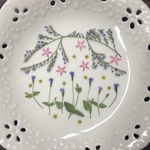 ブルーファン&夏の花(押し花)