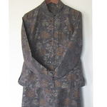 【送料無料】紬のツーピース（着物リメイク）1点もの