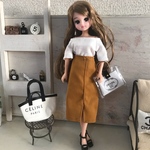 リカちゃん服♡単品♡キャメル色ミモレ丈スカート♡大人リカちゃん♡リアルクローズ  
