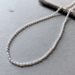 淡水真珠ケシパールAA+　ライス４×３×３　ホワイト