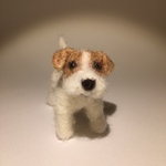 フェルト犬 ジャックラッセル・テリア ベージュさん　<MW203>