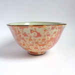 丹山窯 お花のご飯茶わん＊ピンク
