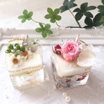  数量限定　 jewel aroma wax　アロマワックスケーキ 　スクエア　2個セット