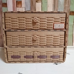 【A様オーダー品】クラフトバンドの３段引き出しBOX