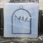 シリコンモールド フレーム型 鳥(送料込)