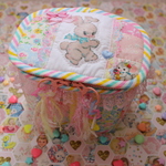 nihaha288様専用☆hana*ハンドメイド★スクエアバニティポーチ　ホワイトバニーちゃん