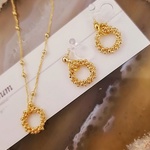 再販 一つは持っていたい [お得なセット販売]グレインリング のイヤリング(ピアス)とネックレス