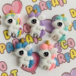 【099】ユニコーン５色セット♡デコパーツ♡プラパーツ♡レジン材料♡ホロラメ♡ハンドメイド材料♡キャンディーバック