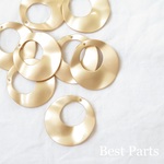 4pcs サークルチャーム マットゴールド