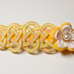 水引とつまみ細工のバレッタ