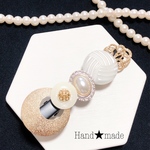 アンティークパールヘアクリップ