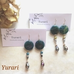 マーブルブルーピアス/イヤリング