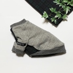 シンプルグレーとブラックウォッチのラグラントレーナー犬服（胴回り32〜48センチ）