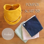 POMPON SCARF BIB