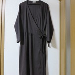 ☆新作☆　カシュクールワンピース　2wayワンピース　こげ茶　チョコレート系　大きいサイズワンピース　ゆったりサイズ　サイズＬ～ＬＬ　大人かわいい　
