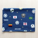 ランチョンマット大きめ  ワールドサッカー＊ネイビー