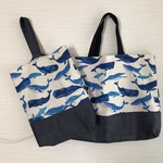 クジラのレッスンバッグ&シューズバックセット★男の子★