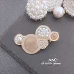 matte goldとPearlのヘアクリップ/ポニーフック