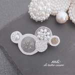 matte silverとPearlのヘアクリップ/ポニーフック