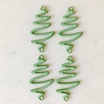 Matte Green Lightening Shaped Rubber Connectors