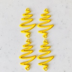 Matte Yellow Lightening Shaped Rubber Connectors