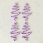 Matte Purple Lightening Shaped Rubber Connectors
