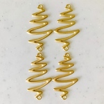 Matte Gold Lightening Shaped Connectors